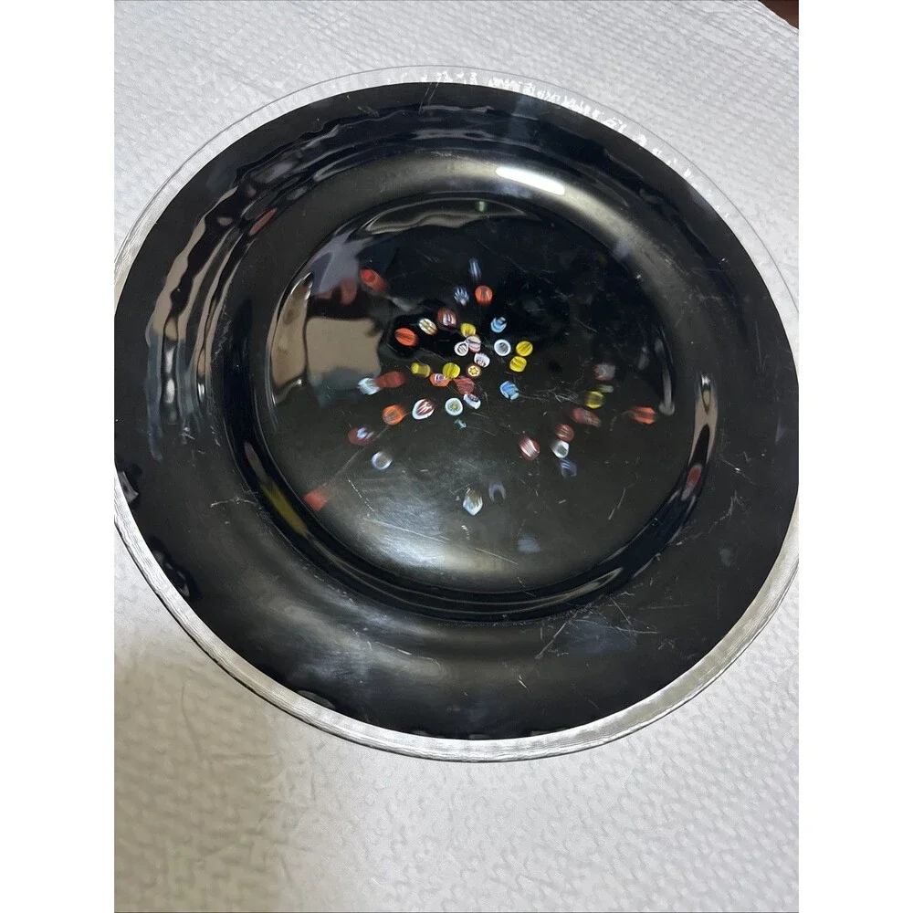 Crate & Barrel Carnivalle Millefiori Glass 12 ¾